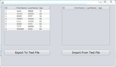  How To Get And Set Jtable Data To Txt File Using Java NetBeans Java Import And Export Text File To JTable