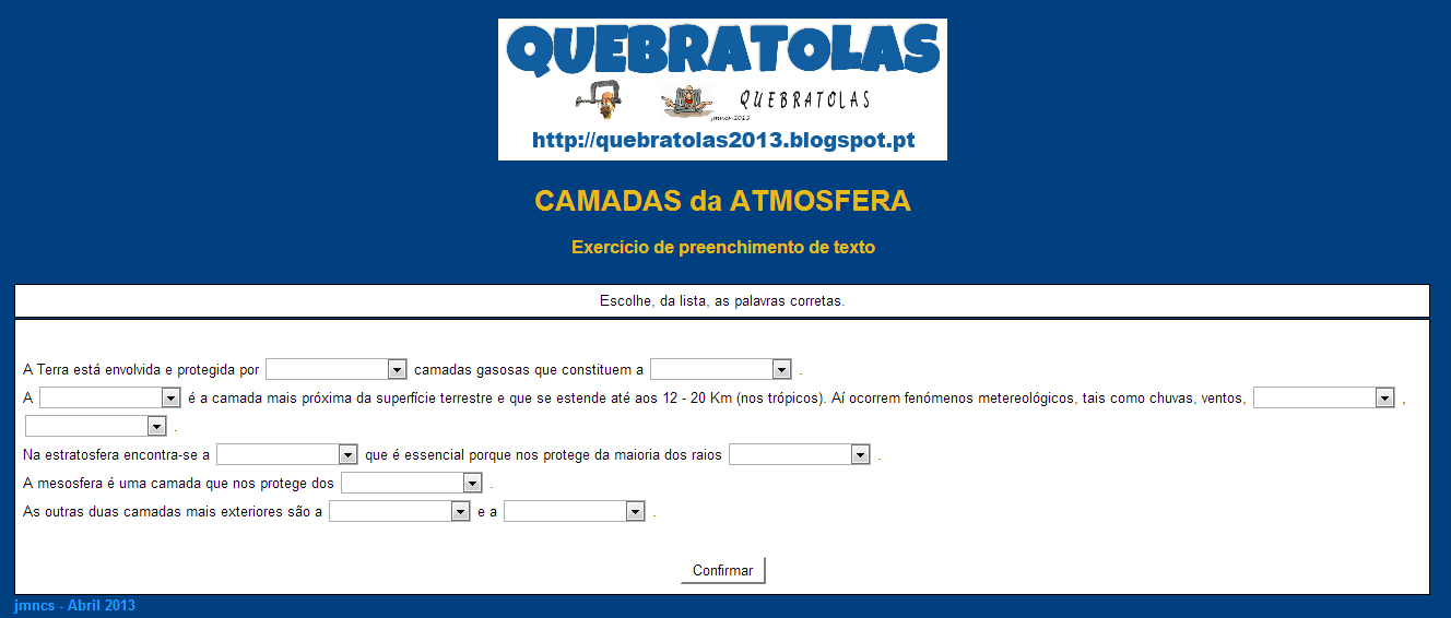 5º ano, aeaav, albergaria-a-velha, ciências naturais, ensino básico, atmosfera, camadas da atmosfera