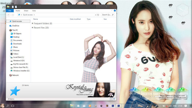 Windows 10 Ver. 1709 Theme Krystal Jung by Enji Riz