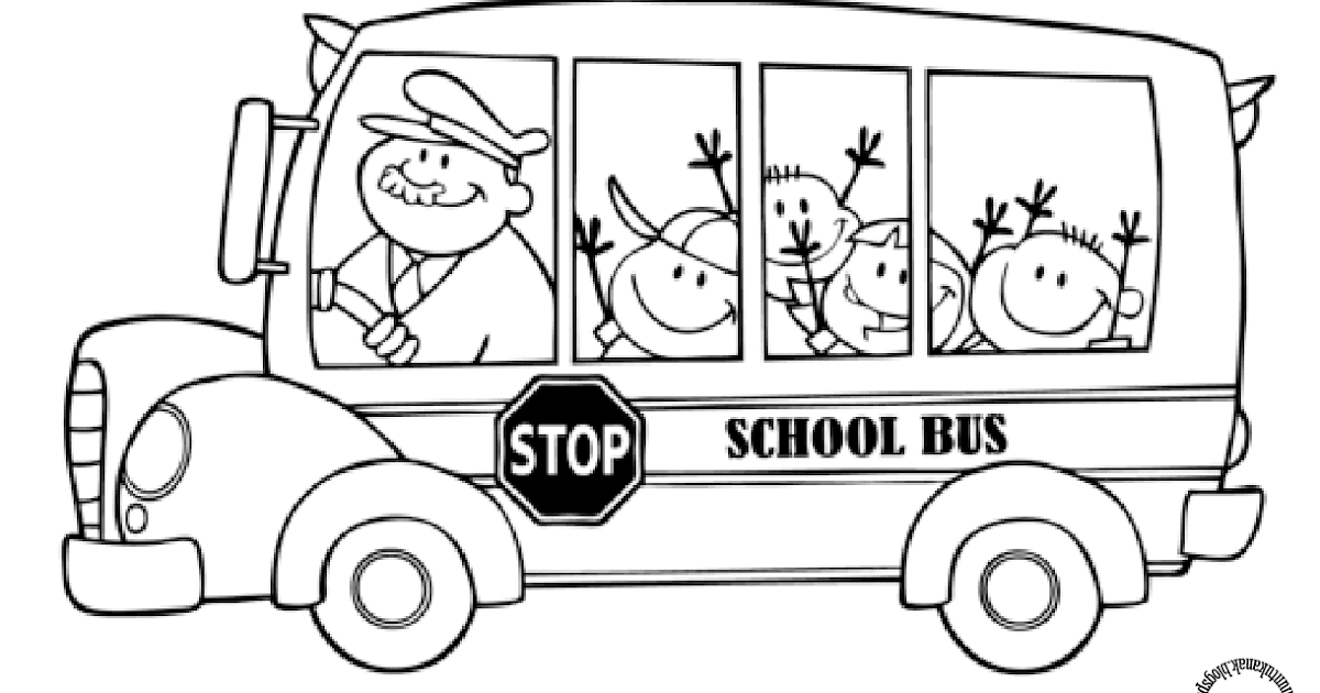  Gambar  Mewarnai Bus  Sekolah  Untuk Anak Gambar  Mewarnai 