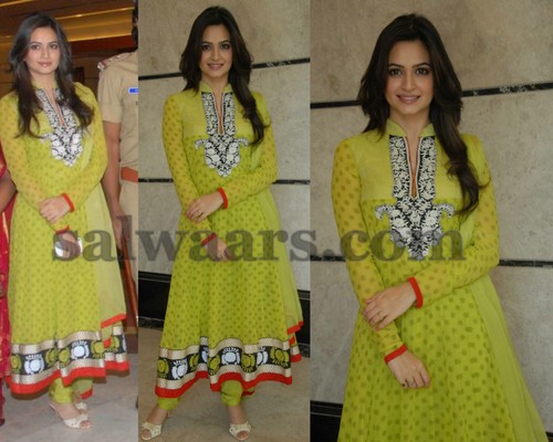 Kriti Kharbanda Collar Neck Salwar