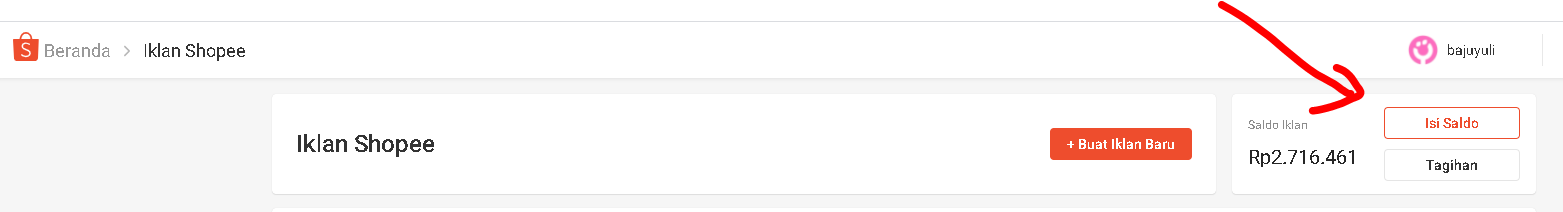 isi Saldo Shopee Iklanku