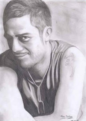 Retrato del cantante Alejandro Sanz