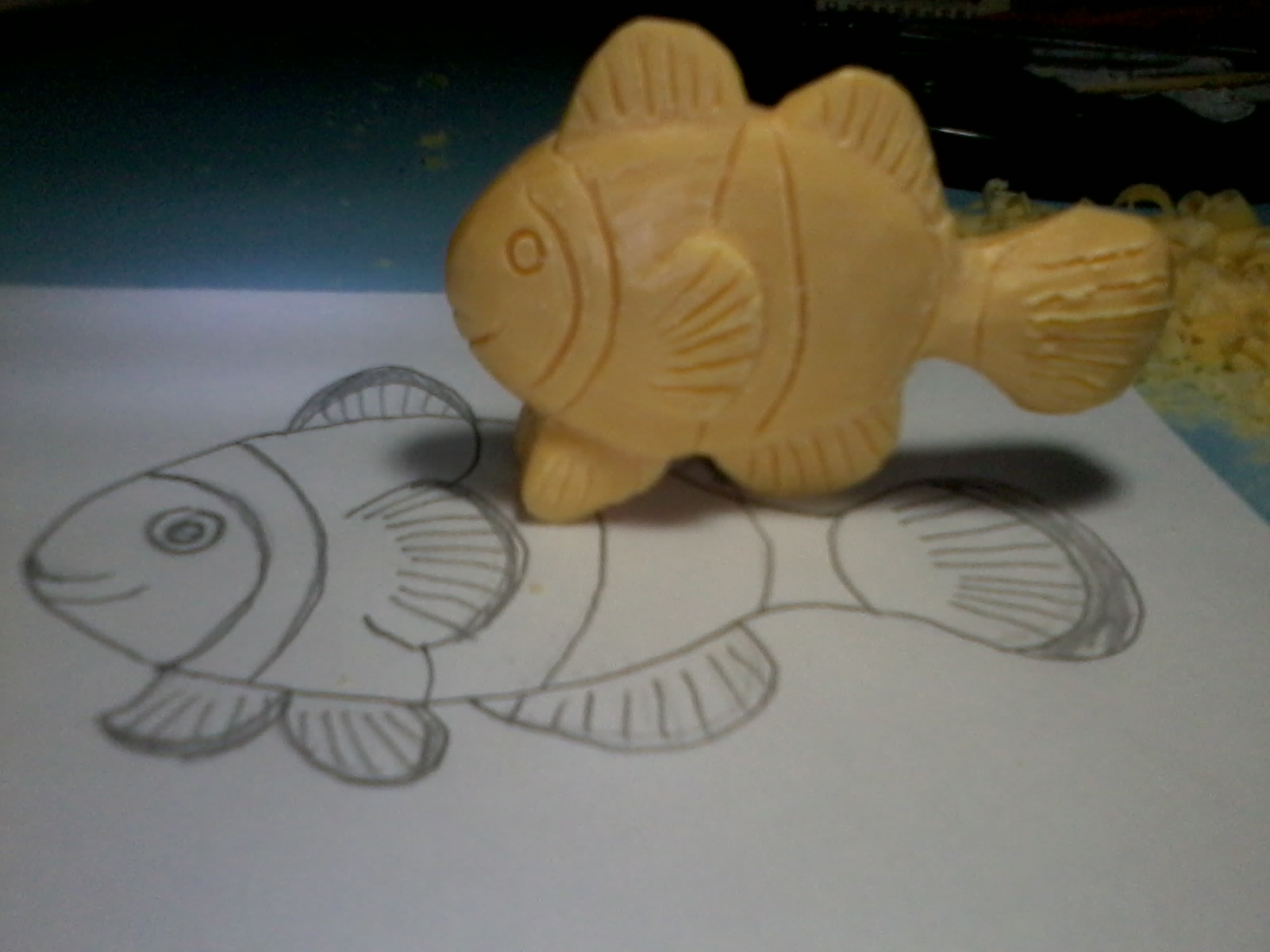 Prakarya Kreatif Cara Membuat Ukiran Patung Sabun Ikan Badut