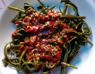 Resep Rujak Kangkung Dadakan Sambal Pedas