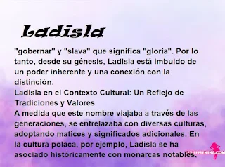 ▷ Significado del nombre Ladisla (✔)