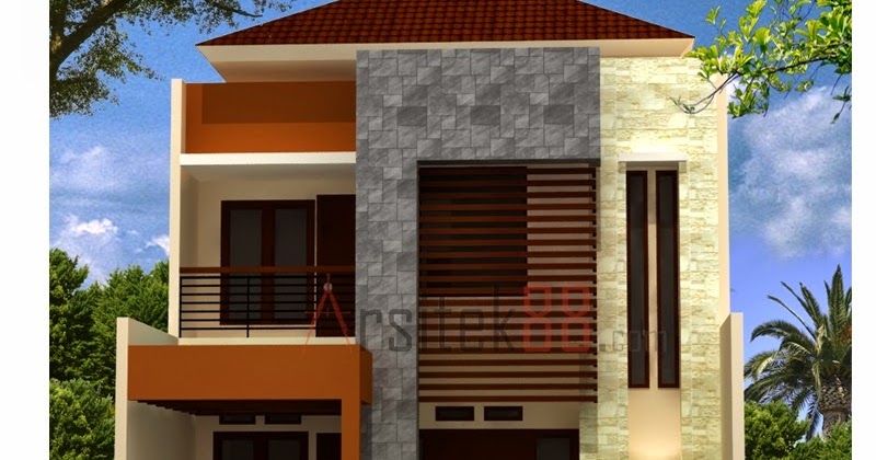 Desain Rumah  Minimalis  2  Lantai  Ukuran  8x12 Gambar 