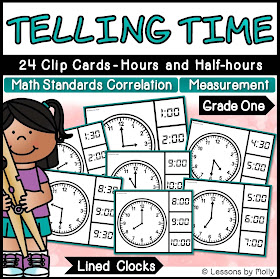 https://www.teacherspayteachers.com/Product/Telling-Time-to-the-Hours-and-Half-hours-with-Analog-Clocks-Lined-2938053