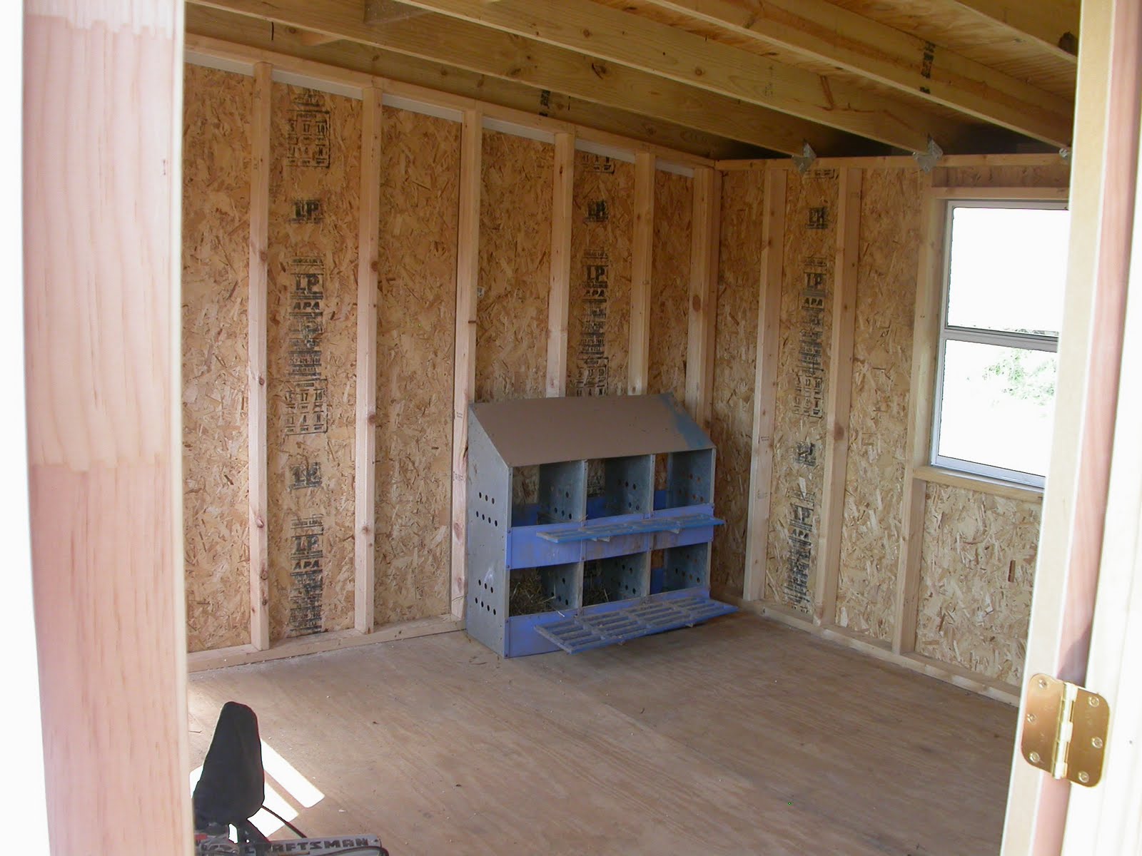 Chicken Coop Design Interior Interior view.