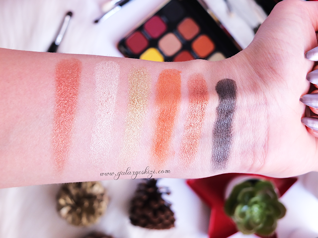 Nyx Phoenix ve Revolution Fire Swatch