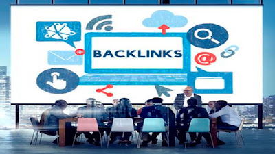 Backlinks graphics display on huge screen in a conference.