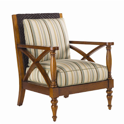 Wicker chair for tropical decor by Island Estate