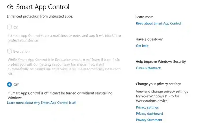 كيفية استخدام ميزة التحكم الذكي في التطبيقات "Smart App Control" على نظام التشغيل Windows 11