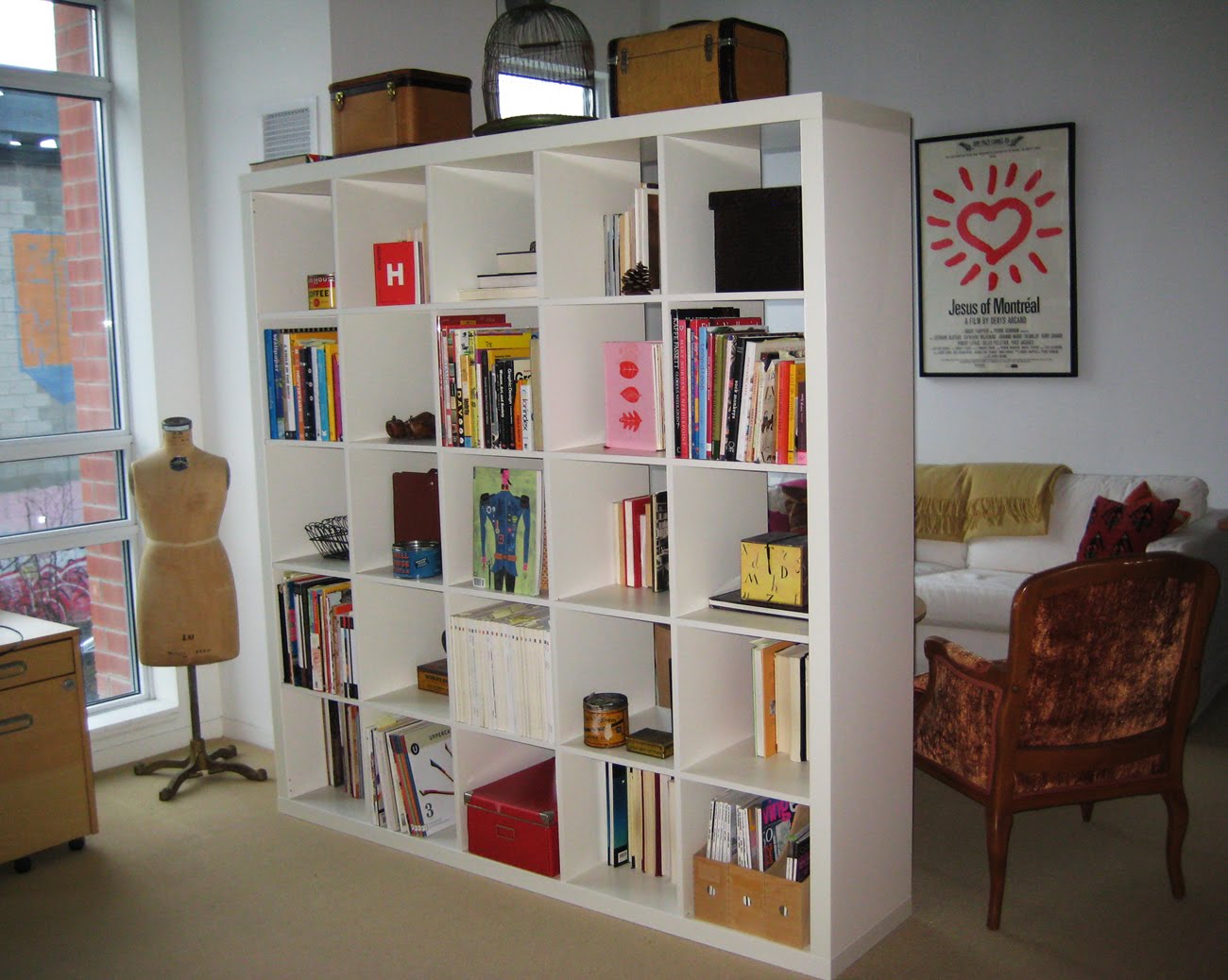 Bookshelf Room Divider Sample Designs title=