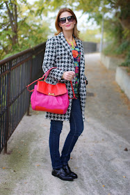 chicwish houndstooth coat, marc by marc jacobs memphis, masculine shoes, Fashion and Cookies, fashion blogger