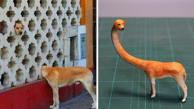 An artist brings the weird side of the internet to life by transforming animal memes into funny animal sculptures.