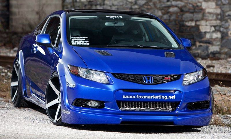 Wild Ultrasonic Blue Pearl 2012 Honda Civic Si