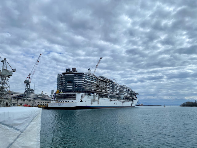 Sun Princess cruise ship at Fincantieri Ship Yard