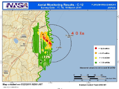 米軍による80Km圏の汚染状況の実測結果
