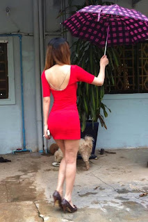 Votey Teav Khmer Girl Sexy Red Robe 12