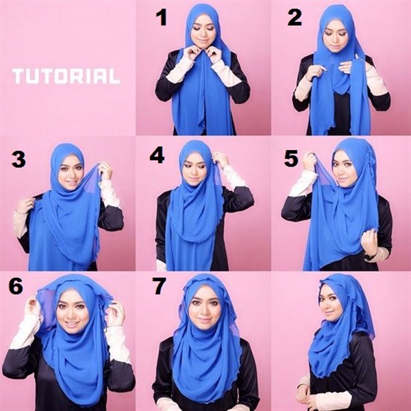 tutorial hijab segi empat kerja terbaru