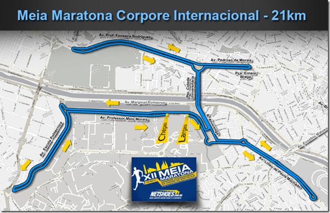 Percurso Meia Maratona Corpore