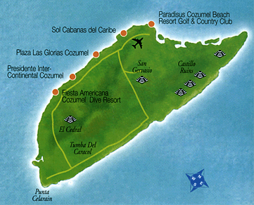 Cozumel Mapa Político Región