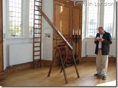 Replica telescope tube used in Octagon Room, Royal Observatory until 1765