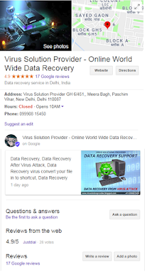 Virus Solution Provider - Online World Wide Data Recovery