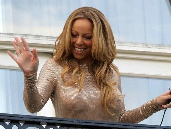 Mariah Carey Nipples Mariah Carey in a see through top waiving to her fans