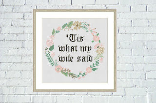 Funny medieval quote cross stitch - Tango Stitch