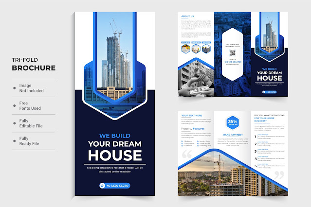 Home selling tri fold brochure vector free download