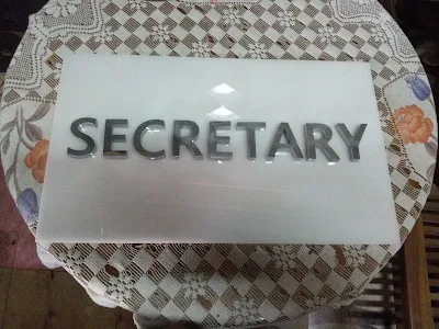 Huruf-Timbul-Secretary-bahan-Stainless-Layer-Acrylic-Susu-PT-Saya-Cinta-Indonesia-Salatiga