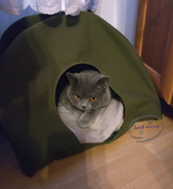 Adzik tworzy - diy namiot tipi dla kota