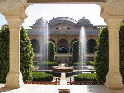 Amber Fort gardens and fountains