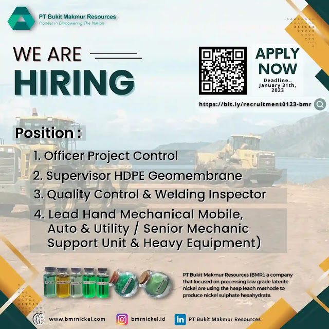 gambar loker tambang PT Bukit Makmur Resources