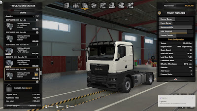 Engine + Transmission Pack For ETS2 V.148 (Engine 5000HP + Gearbox 22 Shifter)