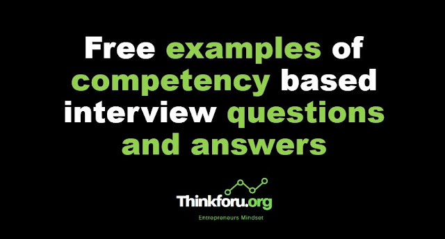 Image of free examples of competency based interview questions and answers