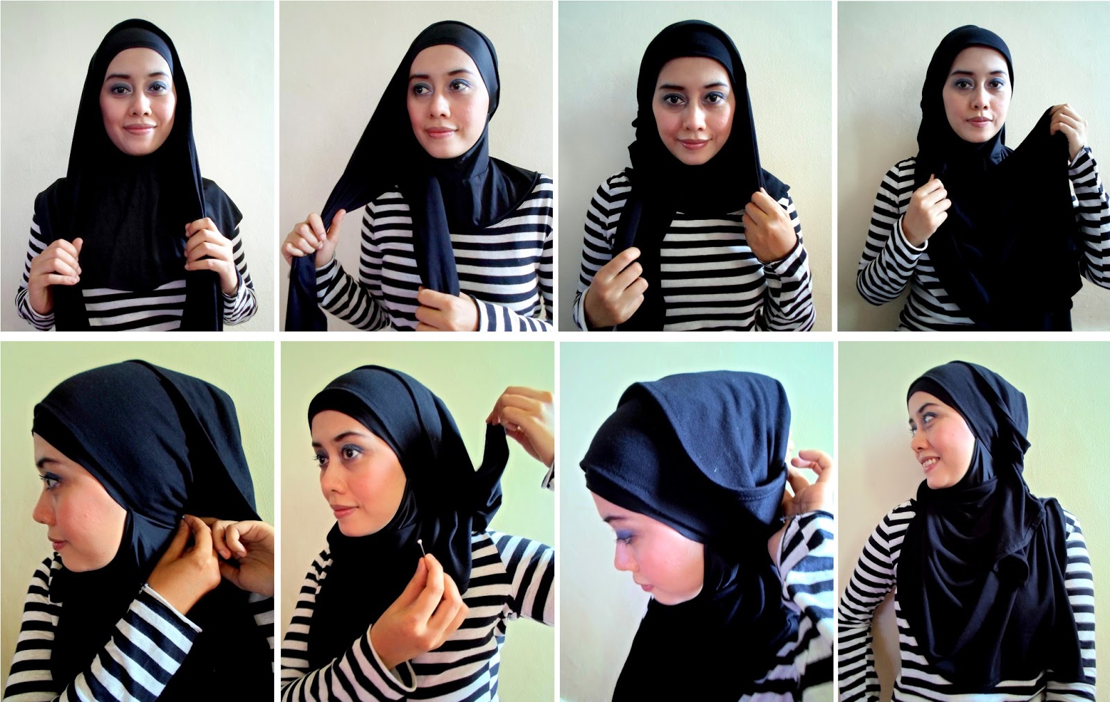 30 Kumpulan Tutorial Hijab Pashmina Hitam Tahun 2017 Tutorial