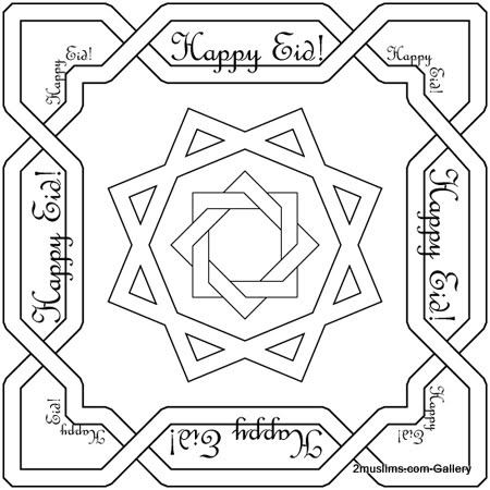 Coloring Sheets  Kids on Eid Coloring Pages  Happy Eid Coloring Sheets For Kids