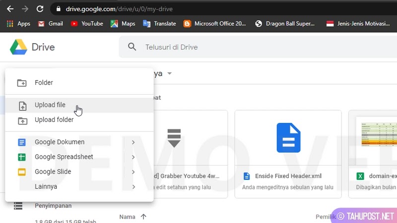 Cara Upload File ke Google Drive Lewat HP Android dan PC ...