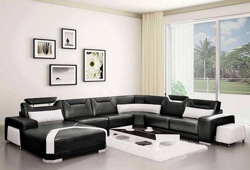 sofa ruang tamu hitam 3