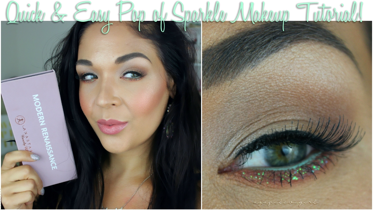 Quick Easy Pop Of Sparkle Makeup Tutorial ABH Modern Renaissance
