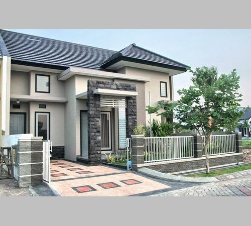 Model Teras  Rumah  Joglo Modern  Minimalis  Dengan Warna Cat  