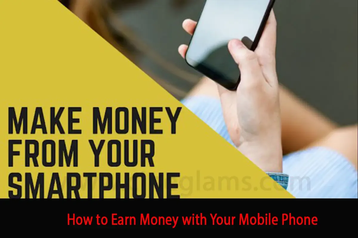 Person using a smartphone to earn money online with various apps and tools