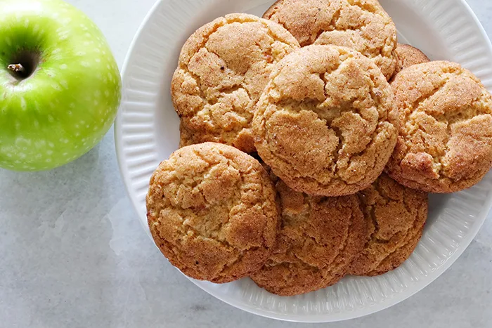 apple cider snickerdoodles plated