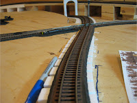 Painted railroad tracks