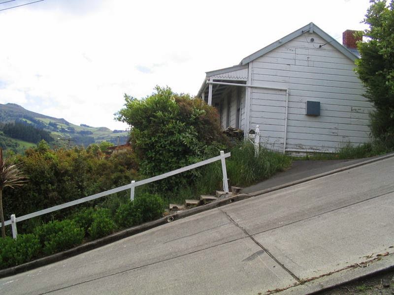 The world's steepest urban street, Baldwin Street, in Dunedin, New Zealand. Its slope reaches 35 percent or 19°, Which means that the distance 2.86 meters road rises by one meter. Baldwin Street is located in the North East Valley. 