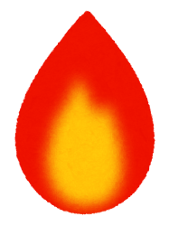 赤い火のイラスト
