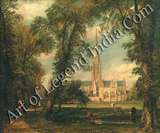 “Salisbury Cathedral” 1823 341/2 x 44" Victoria and Albert Museum 